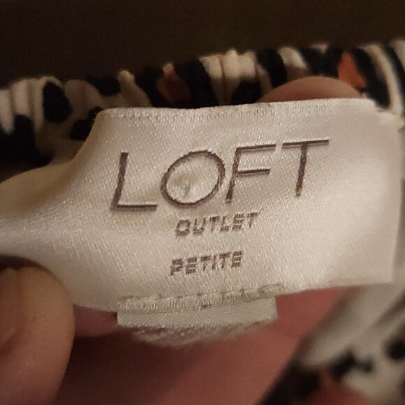 Loft Womens Tan Black Leopard Print Petite Swing Tank - Picture 4 of 4